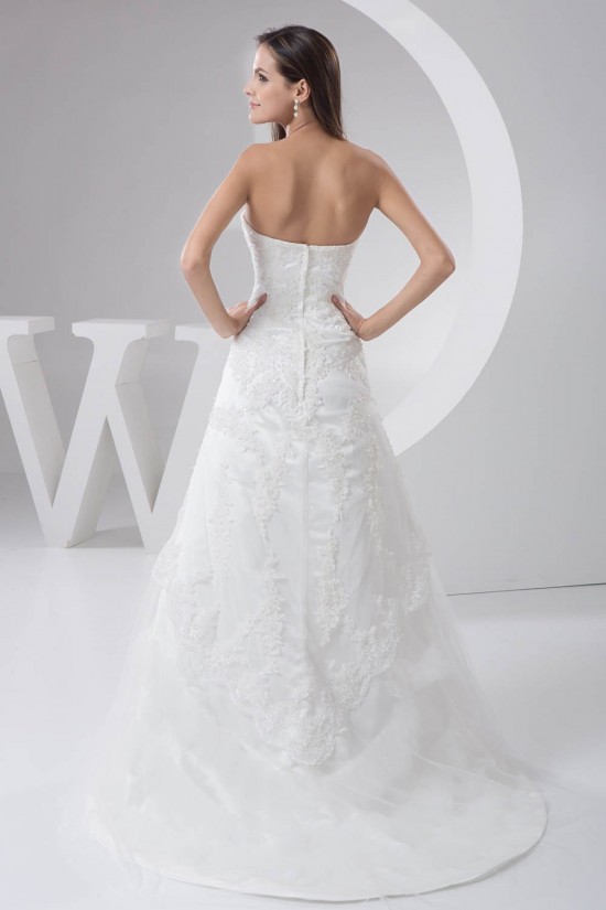 Satin Taffeta Fine Netting Sweetheart A-Line Lace Wedding Dresses 2030885 Satin Taffeta Fine Netting Sweetheart A-Line Lace Wedding Dresses 2030885