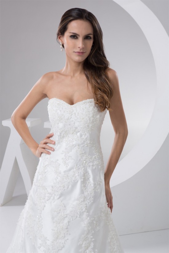 Satin Taffeta Fine Netting Sweetheart A-Line Lace Wedding Dresses 2030885 Satin Taffeta Fine Netting Sweetheart A-Line Lace Wedding Dresses 2030885