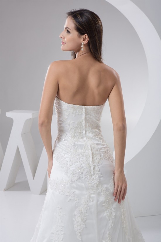 Satin Taffeta Fine Netting Sweetheart A-Line Lace Wedding Dresses 2030885 Satin Taffeta Fine Netting Sweetheart A-Line Lace Wedding Dresses 2030885