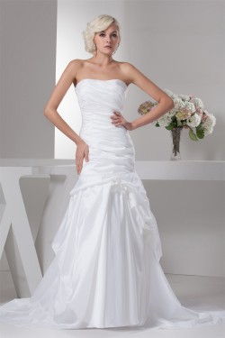 Satin Taffeta Sleeveless A-Line Soft Wedding Dresses 2030889 Satin Taffeta Sleeveless A-Line Soft Wedding Dresses 2030889