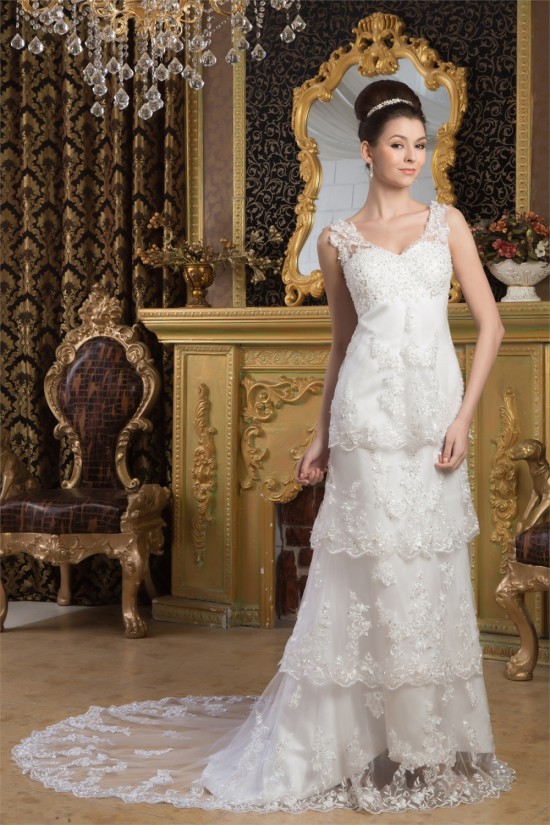 Sheath/Column Satin Fine Netting Sleeveless Beaded Lace Wedding Dresses 2030898 Sheath/Column Satin Fine Netting Sleeveless Beaded Lace Wedding Dresses 2030898