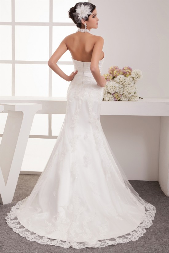 Sheer Mermaid/Trumpet Satin Lace Sleeveless New Arrival Wedding Dresses 2030902 Sheer Mermaid/Trumpet Satin Lace Sleeveless New Arrival Wedding Dresses 2030902