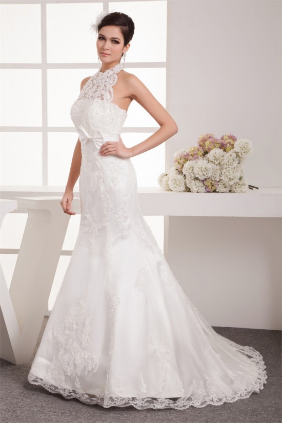 Sheer Mermaid/Trumpet Satin Lace Sleeveless New Arrival Wedding Dresses 2030902 Sheer Mermaid/Trumpet Satin Lace Sleeveless New Arrival Wedding Dresses 2030902