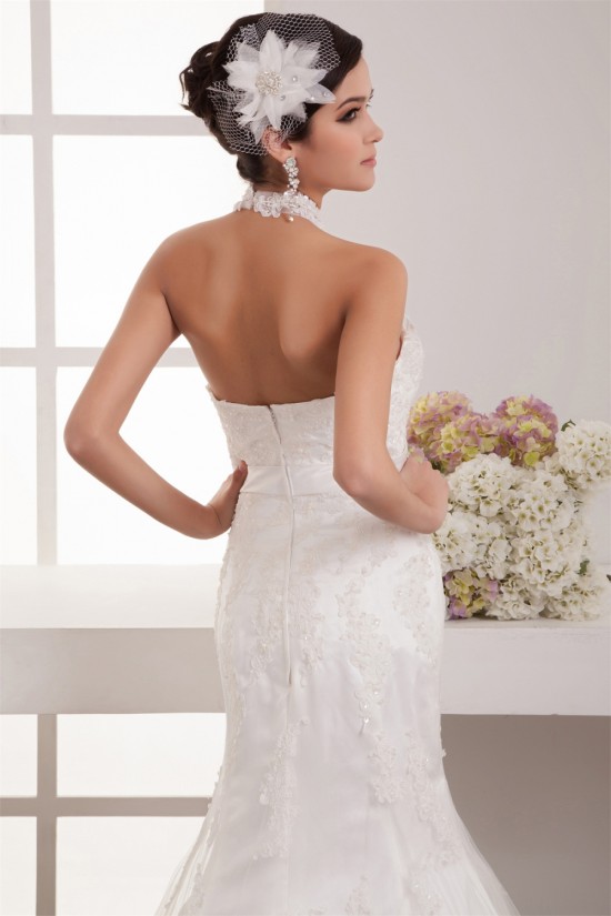 Sheer Mermaid/Trumpet Satin Lace Sleeveless New Arrival Wedding Dresses 2030902 Sheer Mermaid/Trumpet Satin Lace Sleeveless New Arrival Wedding Dresses 2030902