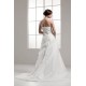 A-Line One-Shoulder Sleeveless Satin Taffeta Lace Wedding Dresses 2030906