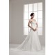 A-Line One-Shoulder Sleeveless Satin Taffeta Lace Wedding Dresses 2030906