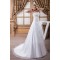 A-Line Satin Organza Strapless Beaded Lace Wedding Dresses 2030907