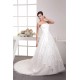 A-Line Strapless Satin Netting Wedding Dresses 2030910
