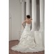 A-Line Strapless Satin Lace Wedding Dresses with A Lace Jacket 2030912