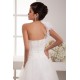 A-Line One-Shoulder Taffeta Netting Floor-Length Wedding Dresses 2030931