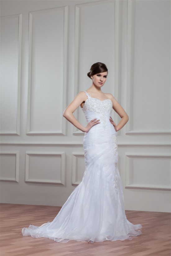 Sleeveless Satin Organza Mermaid/Trumpet Beaded Wedding Dresses 2030942 Sleeveless Satin Organza Mermaid/Trumpet Beaded Wedding Dresses 2030942