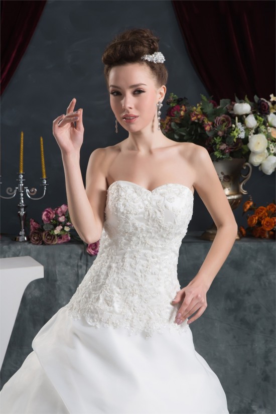 Sleeveless Satin Satin Organza Sweetheart Lace Wedding Dresses 2030943 Sleeveless Satin Satin Organza Sweetheart Lace Wedding Dresses 2030943