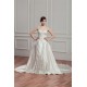 Sleeveless Sheer Satin Fine Netting A-Line Wedding Dresses 2030954 Sleeveless Sheer Satin Fine Netting A-Line Wedding Dresses 2030954