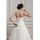 A-Line Sleeveless Strapless Satin Beaded Lace Wedding Dresses 2030963