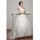 Sleeveless Straps Satin Fine Netting Netting Wedding Dresses 2030971