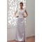 Sleeveless V-Neck Elastic Woven Satin Sheath/Column Wedding Dresses 2030974