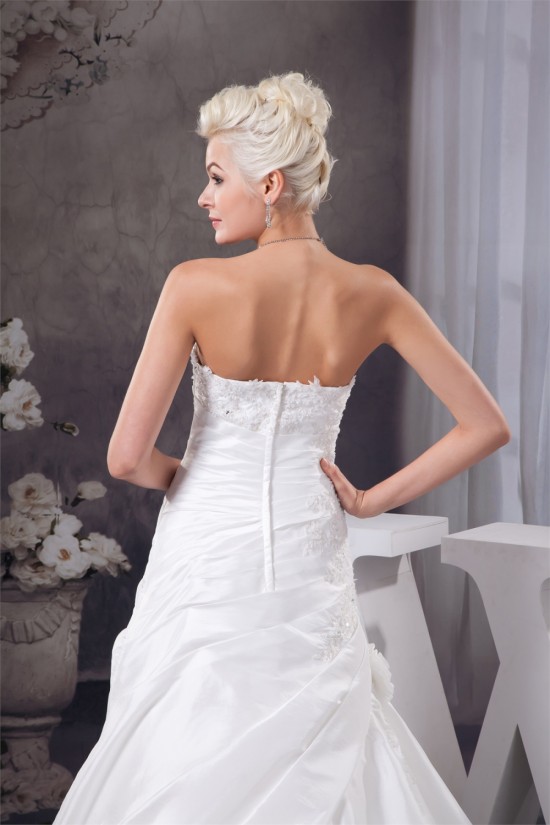 Satin Taffeta A-Line Strapless Wedding Dresses 2030984 Satin Taffeta A-Line Strapless Wedding Dresses 2030984