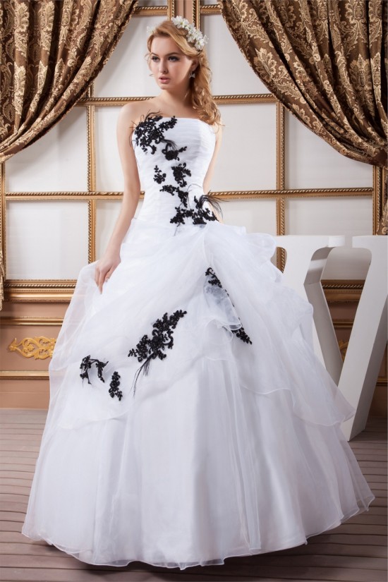 Strapless Ball Gown Sleeveless Satin Organza Beautiful Wedding Dresses 2030995 Strapless Ball Gown Sleeveless Satin Organza Beautiful Wedding Dresses 2030995