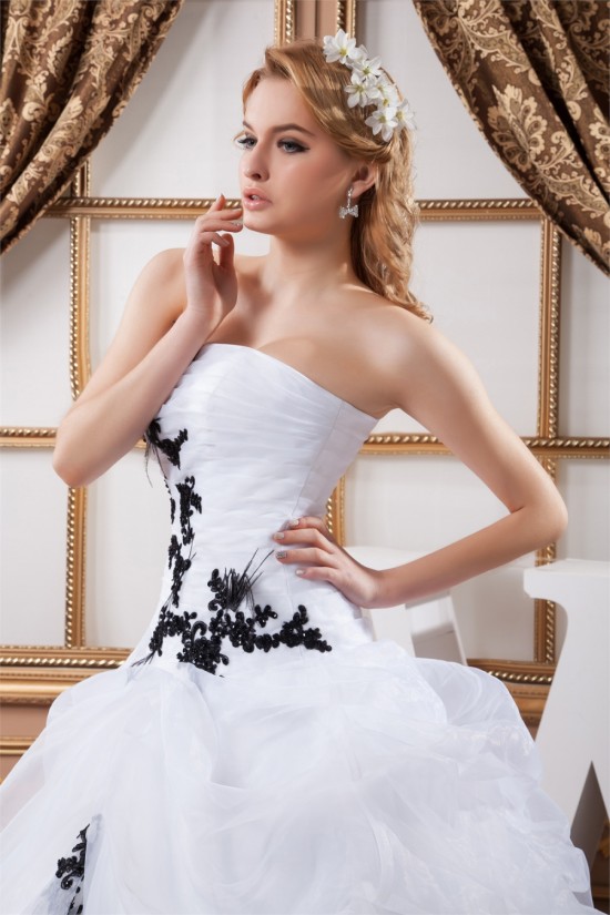 Strapless Ball Gown Sleeveless Satin Organza Beautiful Wedding Dresses 2030995 Strapless Ball Gown Sleeveless Satin Organza Beautiful Wedding Dresses 2030995
