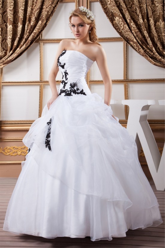 Strapless Ball Gown Sleeveless Satin Organza Beautiful Wedding Dresses 2030995 Strapless Ball Gown Sleeveless Satin Organza Beautiful Wedding Dresses 2030995