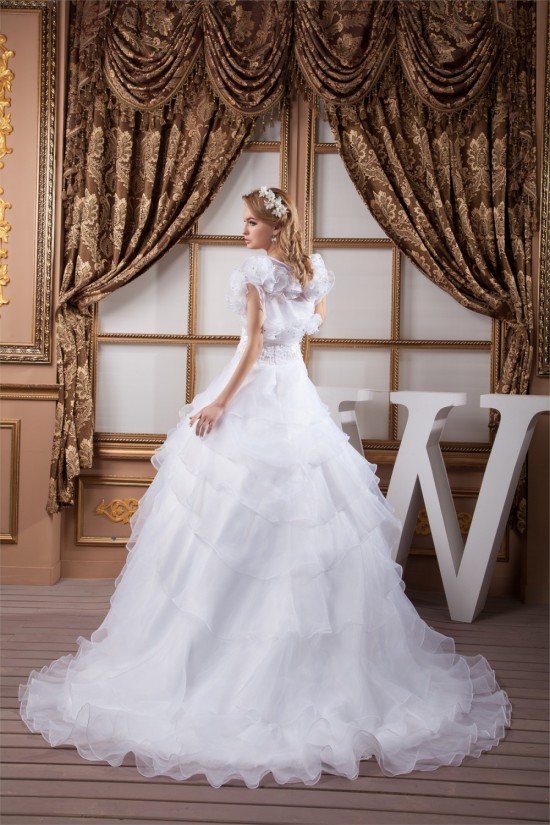 A-Line Strapless Satin Organza Princess Lace Wedding Dresses 2030997 A-Line Strapless Satin Organza Princess Lace Wedding Dresses 2030997