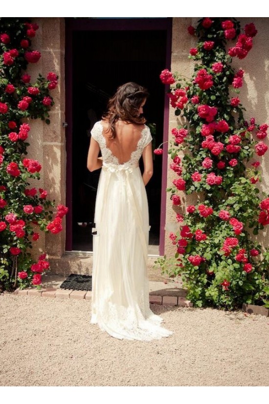 Sheath/Column V-Neck Lace Wedding Dresses Bridal Gowns 3030005 Sheath/Column V-Neck Lace Wedding Dresses Bridal Gowns 3030005