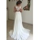 Elegant Illusion Bodice Lace Chiffon Wedding Dresses Bridal Gowns 3030006 Elegant Illusion Bodice Lace Chiffon Wedding Dresses Bridal Gowns 3030006