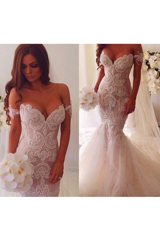 Mermaid Off-the-Shoulder Lace Wedding Dresses Bridal Gowns 3030007 Mermaid Off-the-Shoulder Lace Wedding Dresses Bridal Gowns 3030007