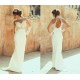 High Neck Beaded Long Sleeves Illusion Bodice Lace Wedding Dresses Bridal Gowns 3030010
