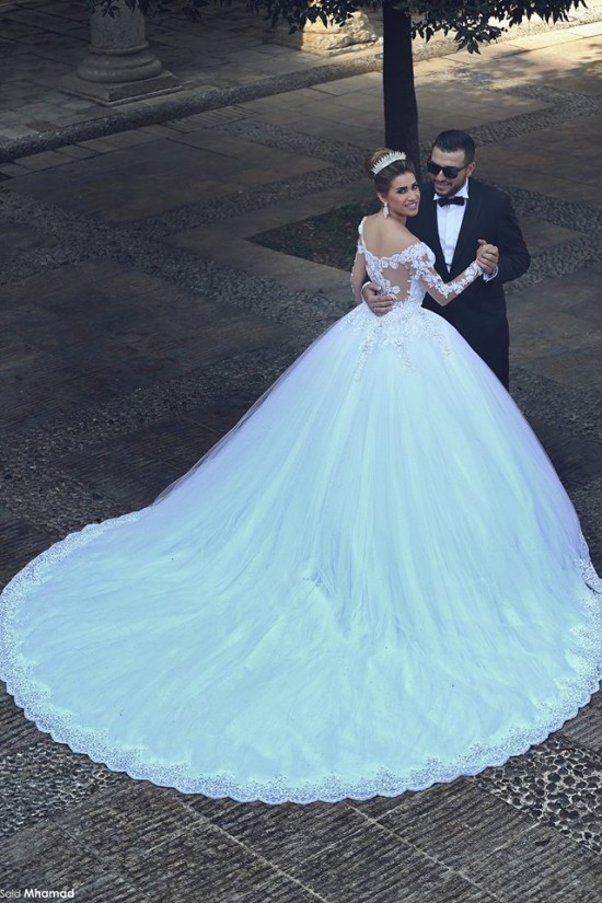 Ball Gown Long Sleeves Lace Wedding Dresses Bridal Gowns 3030011 Ball Gown Long Sleeves Lace Wedding Dresses Bridal Gowns 3030011
