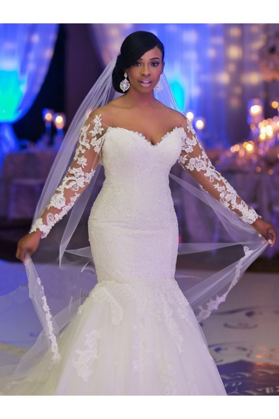 Long Sleeves Mermaid Lace Wedding Dresses Bridal Gowns 3030012 Long Sleeves Mermaid Lace Wedding Dresses Bridal Gowns 3030012