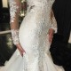 Long Sleeves Mermaid V-Neck Lace Wedding Dresses Bridal Gowns 3030021 Long Sleeves Mermaid V-Neck Lace Wedding Dresses Bridal Gowns 3030021