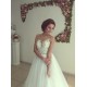 Lace Tulle Illusion Neckline Wedding Dresses Bridal Gowns 3030022