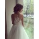 Lace Tulle Illusion Neckline Wedding Dresses Bridal Gowns 3030022
