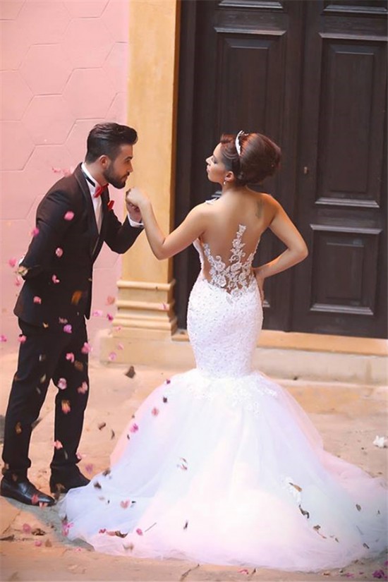 Mermaid Lace Straps Sleeveless Wedding Dresses Bridal Gowns 3030026 Mermaid Lace Straps Sleeveless Wedding Dresses Bridal Gowns 3030026