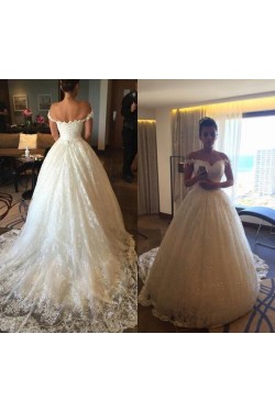 Lace Bridal Ball Gown Off-the-Shoulder Wedding Dresses Bridal Gowns 3030037