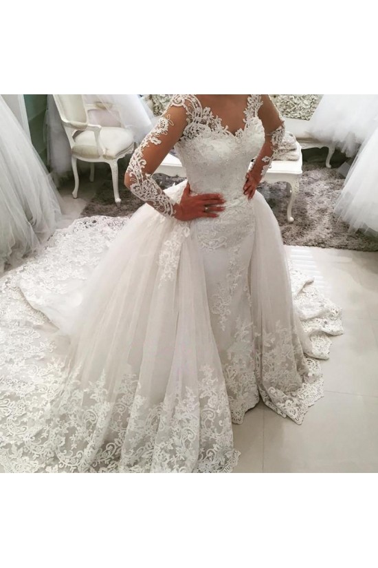 Long Sleeves V-Neck Lace Wedding Dresses Bridal Gowns 3030056 Long Sleeves V-Neck Lace Wedding Dresses Bridal Gowns 3030056
