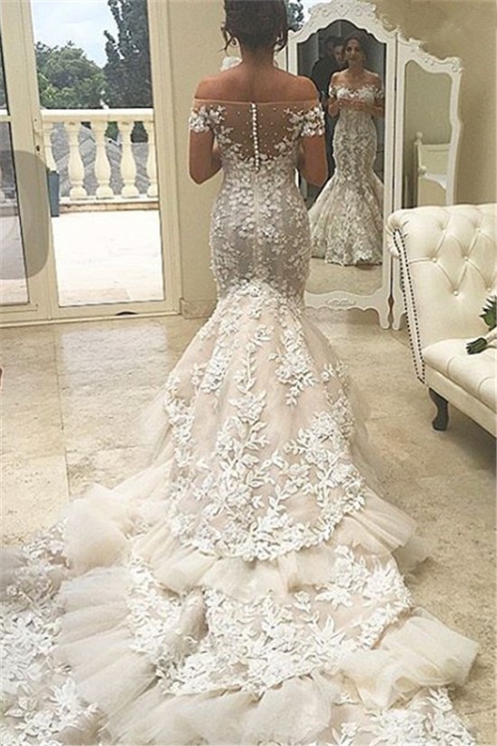 Mermaid Off-the-Shoulder Lace Wedding Dresses Bridal Gowns 3030059 Mermaid Off-the-Shoulder Lace Wedding Dresses Bridal Gowns 3030059