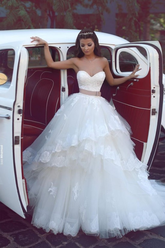 Ball Gown Sweetheart Lace Wedding Dresses Bridal Gowns 3030079