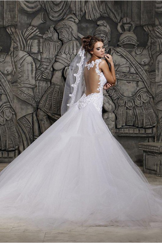 Mermaid Sleeveless Lace Wedding Dresses Bridal Gowns 3030089