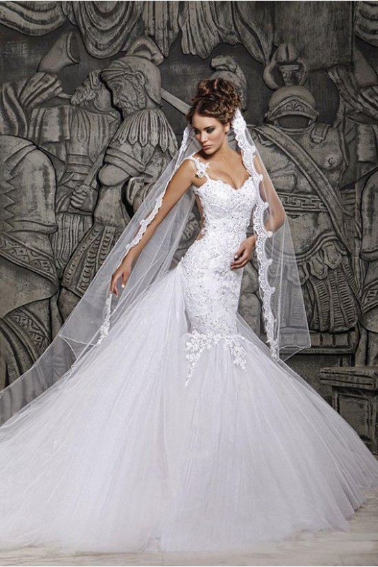 Mermaid Sleeveless Lace Wedding Dresses Bridal Gowns 3030089