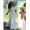 Lace Mermaid Off-the-Shoulder Short Sleeve Wedding Dresses Bridal Gowns 3030092