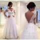 A-Line Long Sleeves Lace V-Neck Wedding Dresses Bridal Gowns 3030095 A-Line Long Sleeves Lace V-Neck Wedding Dresses Bridal Gowns 3030095