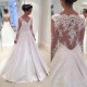 A-Line Long Sleeves Lace V-Neck Wedding Dresses Bridal Gowns 3030096 A-Line Long Sleeves Lace V-Neck Wedding Dresses Bridal Gowns 3030096