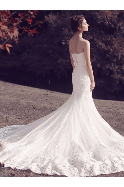 Mermaid Strapless Lace Wedding Dresses Bridal Gowns 3030097