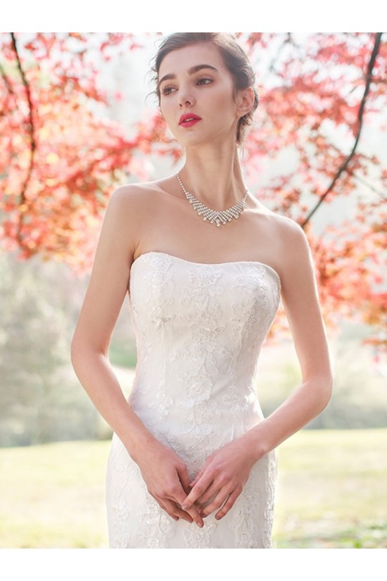 Mermaid Strapless Lace Wedding Dresses Bridal Gowns 3030097