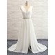 Sheath Chiffon Lace V-Neck Wedding Dresses Bridal Gowns 3030101