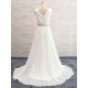 Sheath Chiffon Lace V-Neck Wedding Dresses Bridal Gowns 3030101