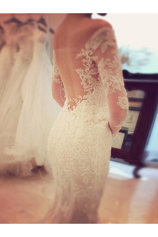 Mermaid Off-the-Shoulder Long Sleeves Lace Wedding Dresses Bridal Gowns 3030102 Mermaid Off-the-Shoulder Long Sleeves Lace Wedding Dresses Bridal Gowns 3030102