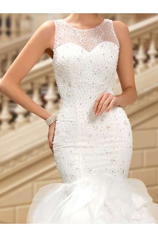 Mermaid Beaded Sleeveless Wedding Dresses Bridal Gowns 3030106 Mermaid Beaded Sleeveless Wedding Dresses Bridal Gowns 3030106